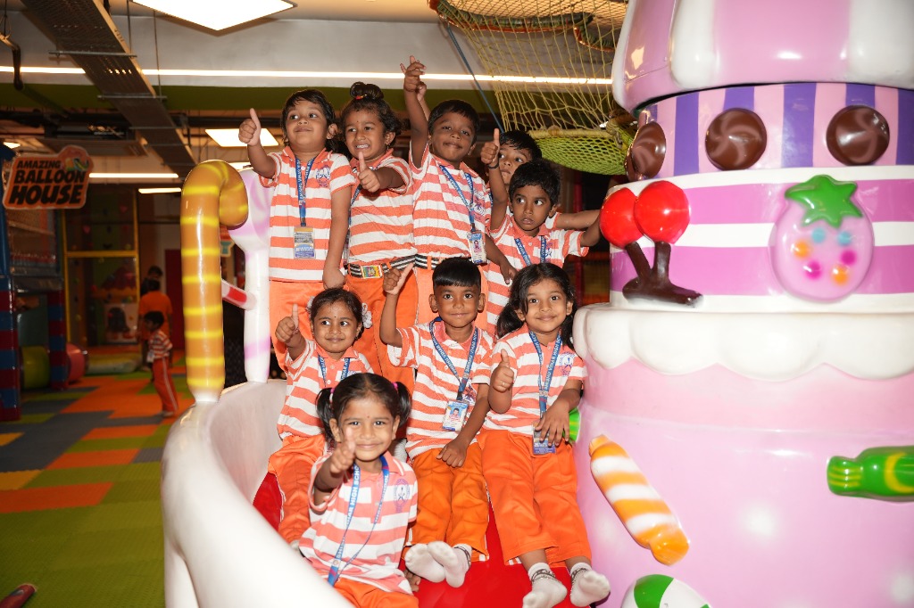 Happy students learning