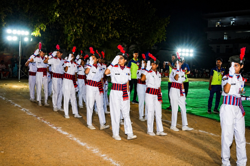 Students in NCC uniform